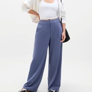 Pinnacle High Rise Trouser Sport Wide Leg Tailored Details Celestial Size 16